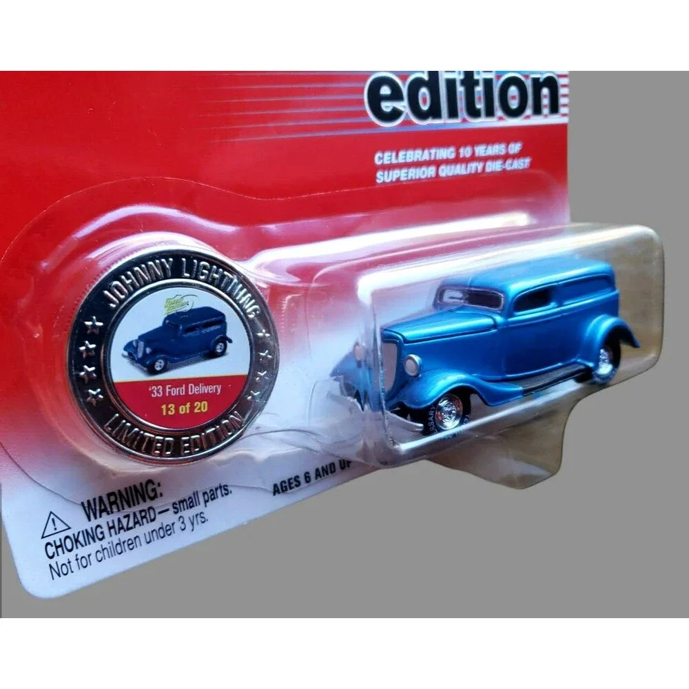 2004 Johnny Lightning '33 FORD DELIVERY Blue Real Wheels Serie 10 Years Ltd Ed.